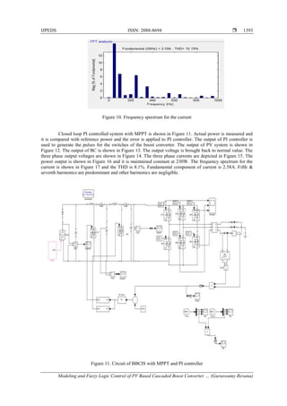 Modeling and Fuzzy Logic Control of PV Based Cascaded Boost Converter ...