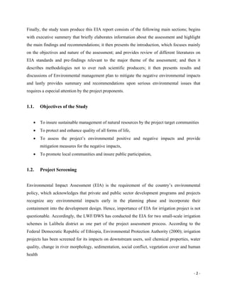 Uia Report Example EIA report Lalibela1 | PDF