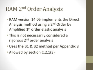 Overview of Direct Analysis Method of Design for | PPTX