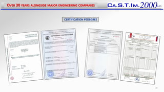 OVER 30 YEARS ALONGSIDE MAJOR ENGINEERING COMPANIES
CERTIFICATION PEDEGREE
29
 