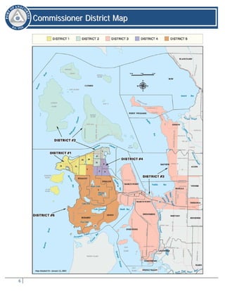 6
CCoommmmiissssiioonneerr DDiissttrriicctt MMaapp
Commissioner District Map
 