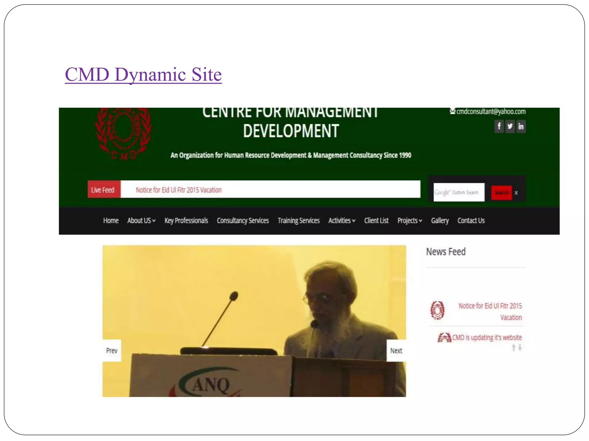 CMD Dynamic Site
 