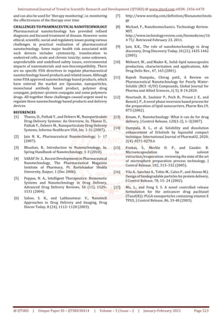 Current Trends of “Nanotechnology” in Pharmaceutical | PDF