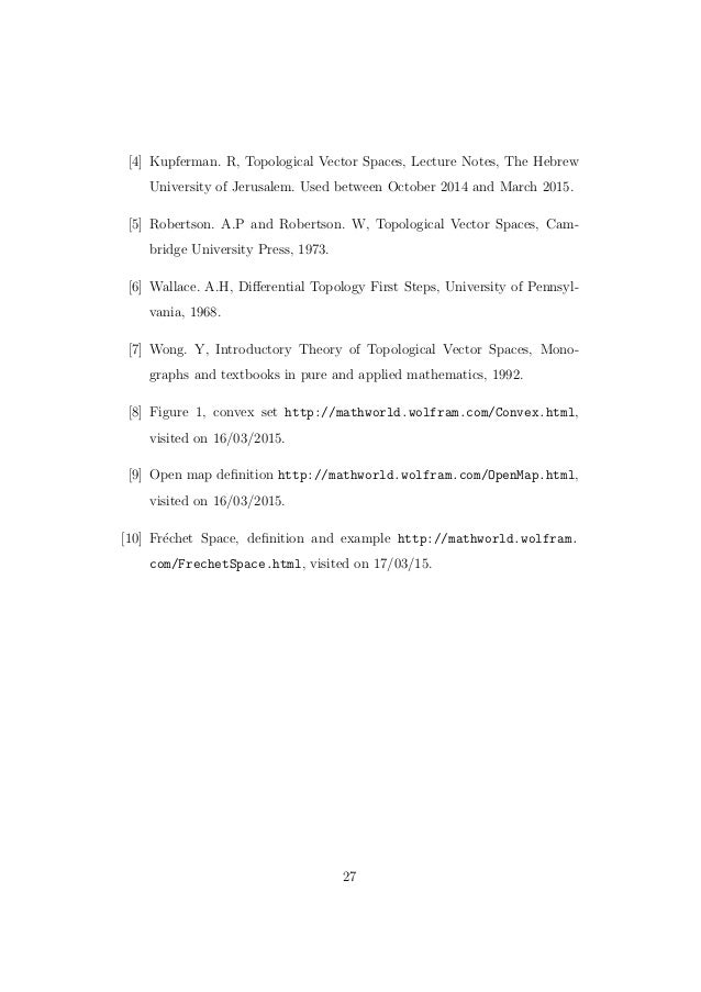 Topological Vector Spaces Final Draft