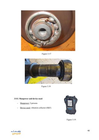 41
3.9.5. Manpower and device used
- Manpower: 2 persons
- Device used: vibration collector (SKF)
Figure 3.19
Figure 3.17
Figure 3.18
 