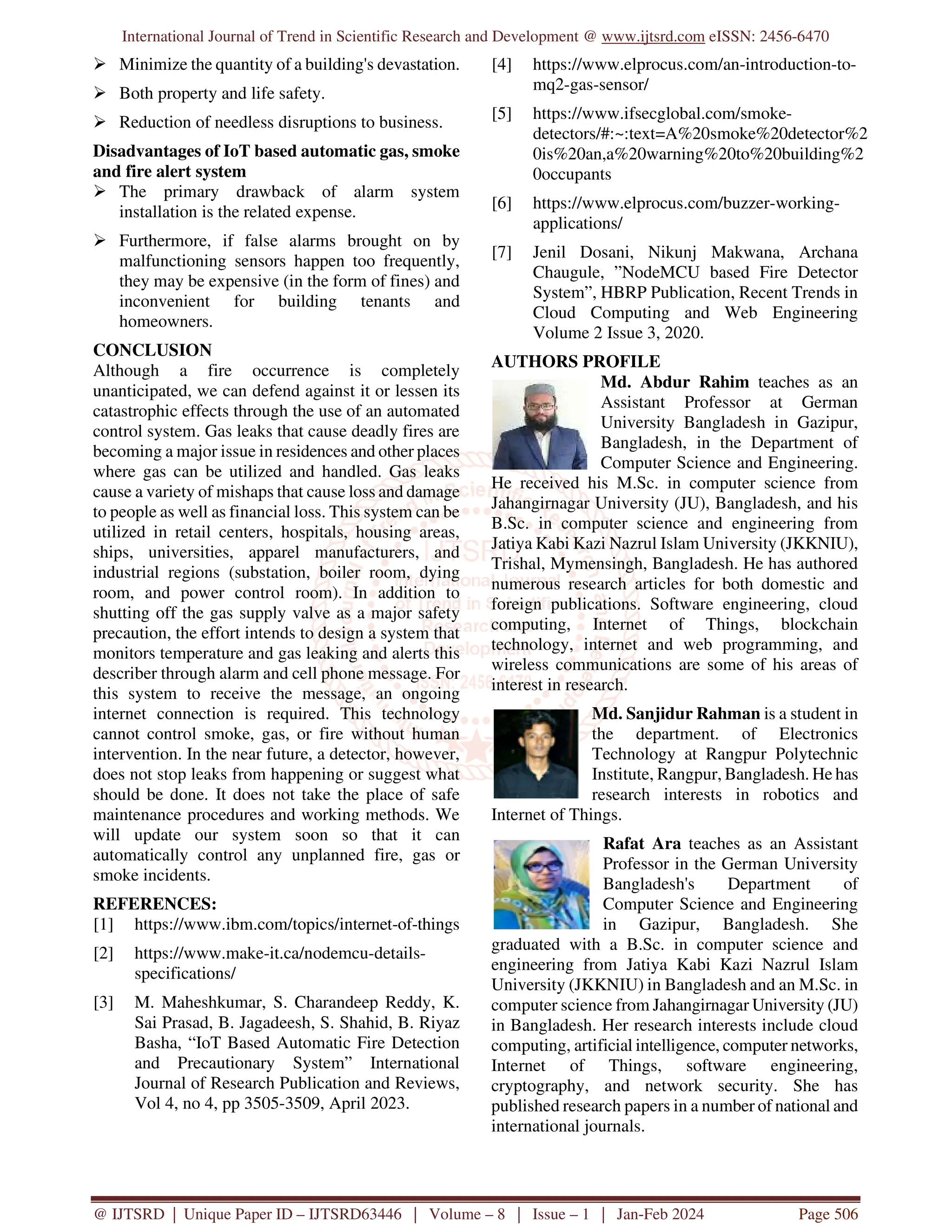 IoT Based Automatic Gas, Smoke and Fire Alert System | PDF