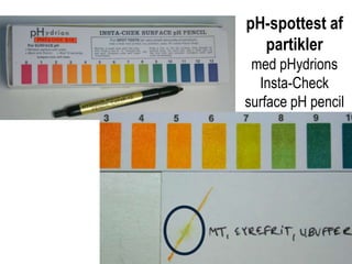 pH-spottest af
partikler
med pHydrions
Insta-Check
surface pH pencil

 