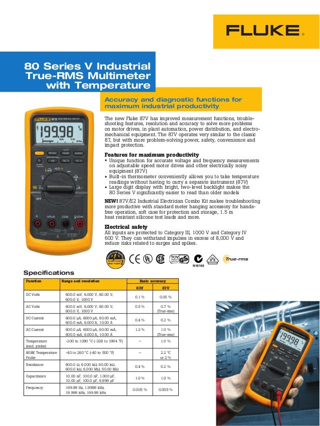 Fluke 87 Multimeter Manual