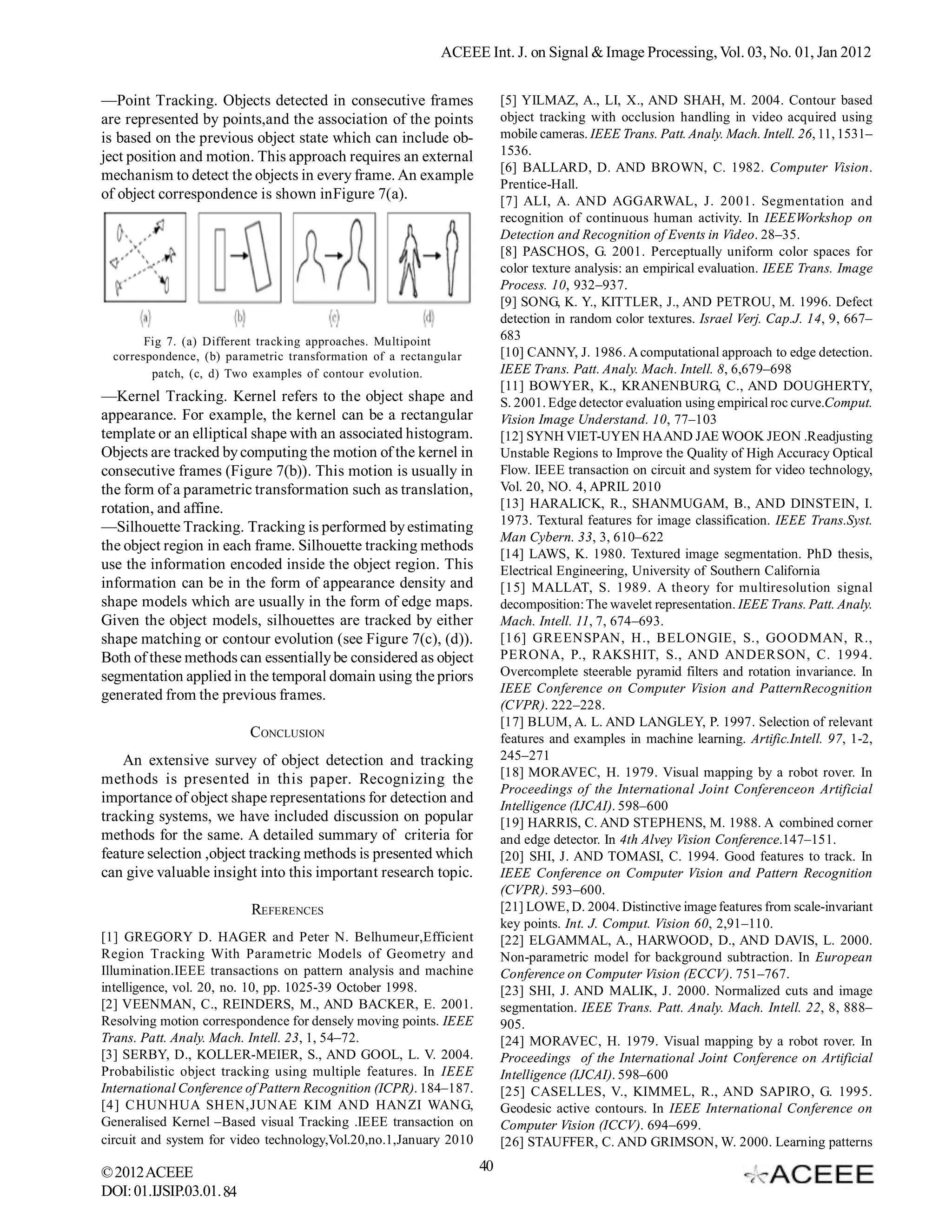 Object Detection and tracking in Video Sequences | PDF