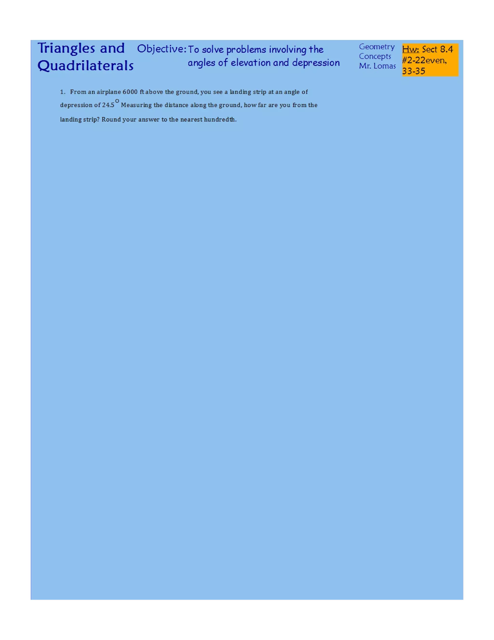 8-4 Angles of Elevation and Depression Concepts Day 2.pdf