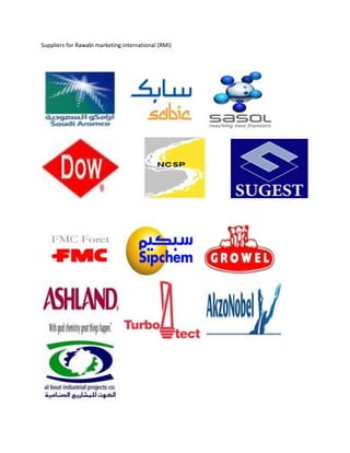 Suppliers for Rawabi marketing international (RMI)
 
