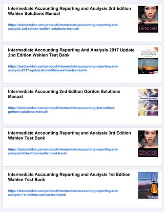 Intermediate Accounting Principles and Analysis 2nd Edition Warfield ...