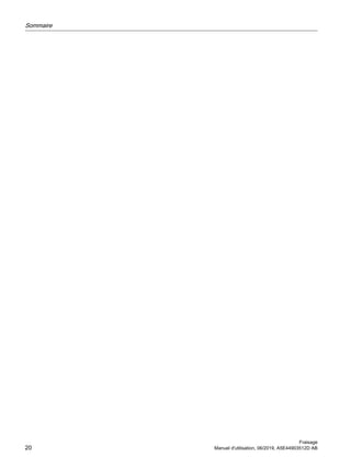 Sommaire
Fraisage
20 Manuel d'utilisation, 06/2019, A5E44903512D AB
 