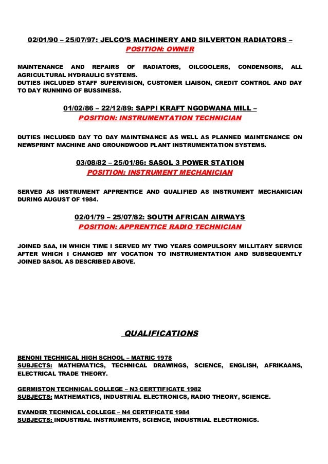 B J Andjelkovic Cv 22 January 16