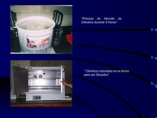 “Proceso de Hervido de
Cilindros durante 5 Horas”
“ Cilindros colocados en el Horno
para ser Secados”
 