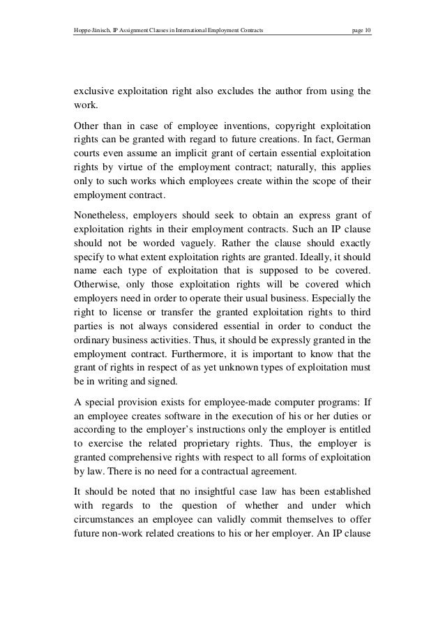 Assignment of copyright uk clause