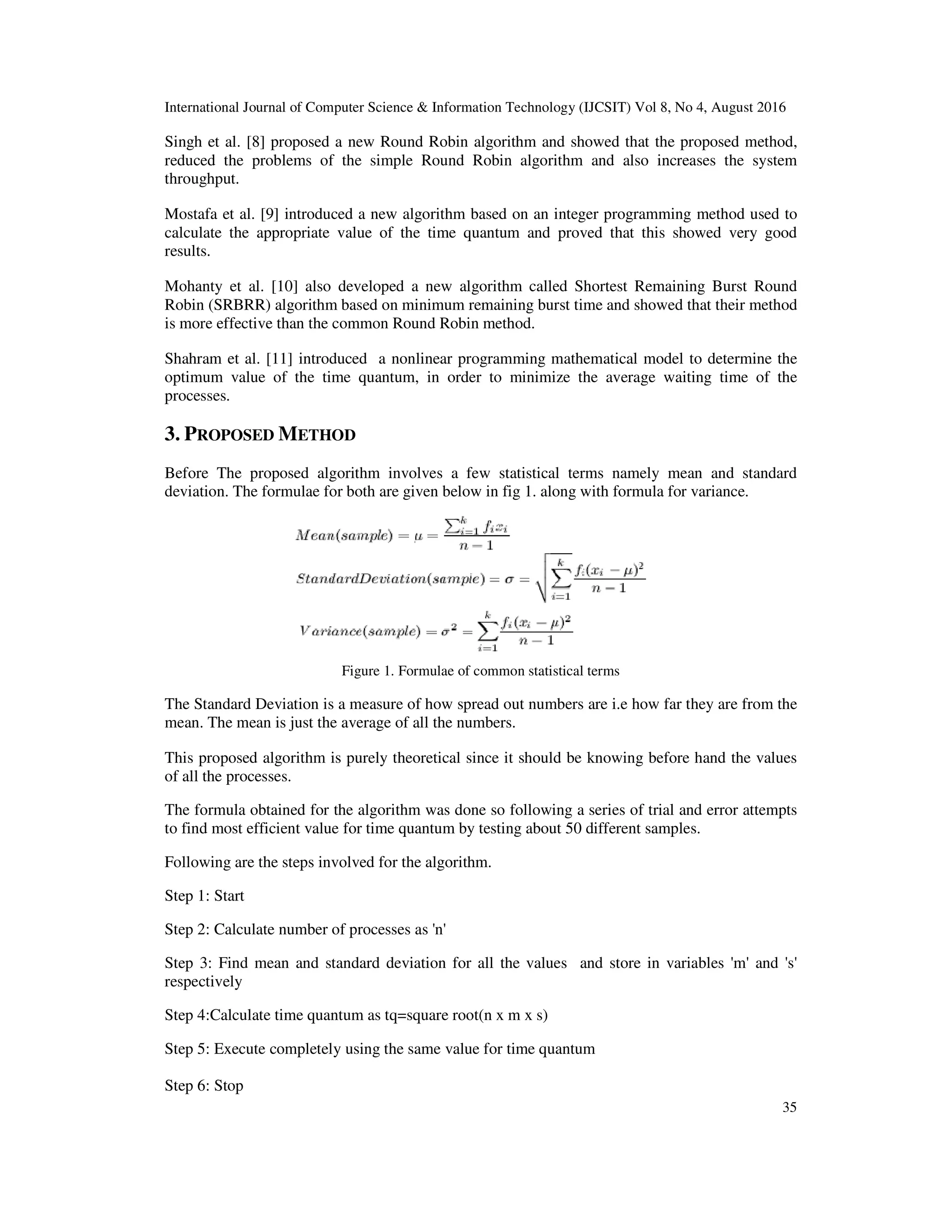 STATISTICAL APPROACH TO DETERMINE MOST EFFICIENT VALUE FOR TIME QUANTUM ...