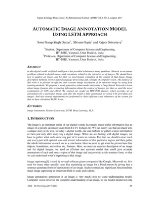 Automatic Image Annotation Model Using LSTM Approach | PDF