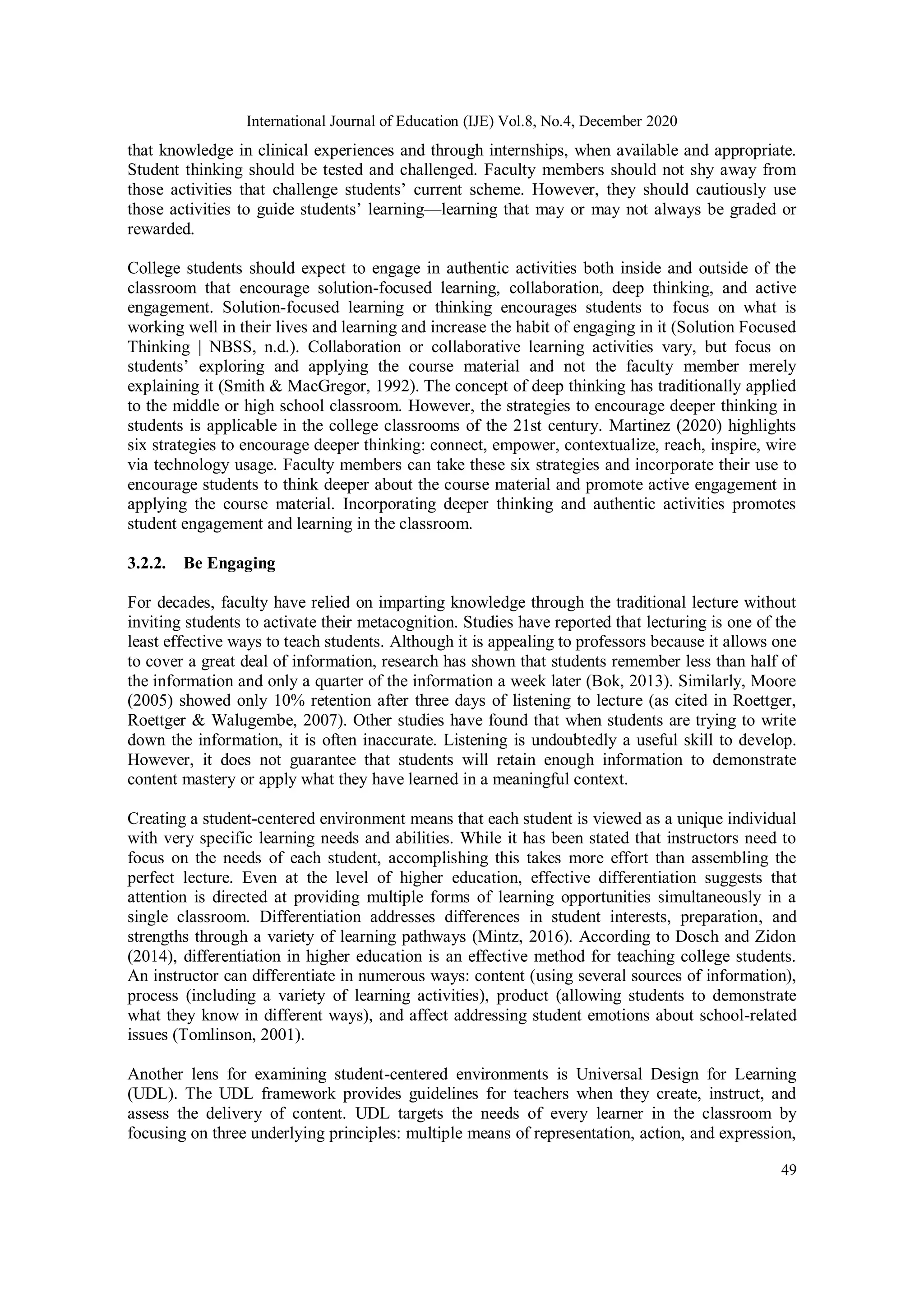 ARE WE EFFECTIVELY TEACHING TODAY’S COLLEGE STUDENT?