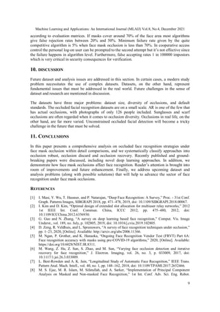 A COMPREHENSIVE STUDY ON OCCLUSION INVARIANT FACE RECOGNITION UNDER ...