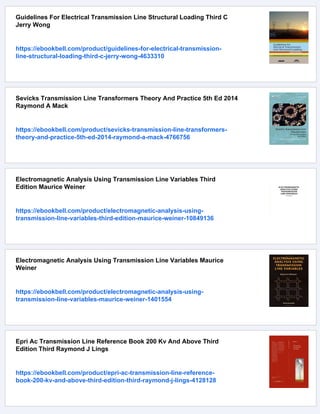 Transmission Line Reliability And Security Anthony J Pansini | PDF
