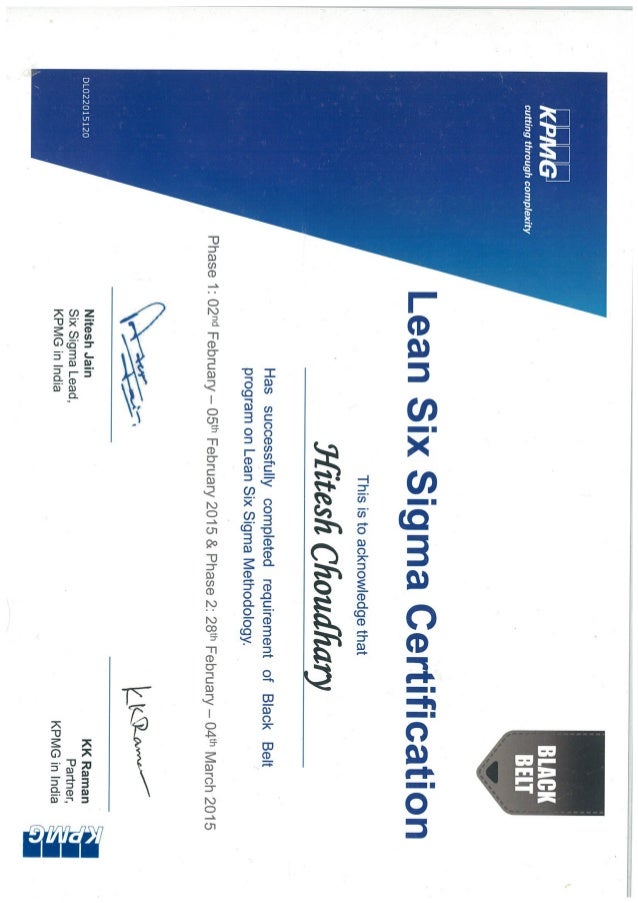 kpmg lean six sigma