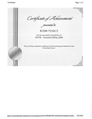 Orientation Certificates