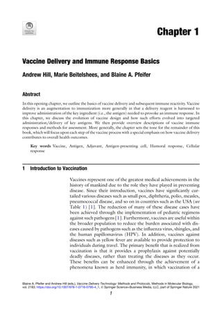 Vaccine Delivery Technology: Methods and Protocols Blaine A. Pfeifer | PDF