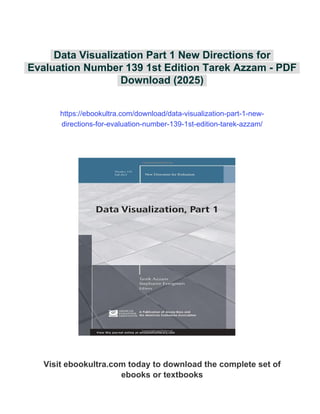 Data Visualization Part 1 New Directions for Evaluation Number 139 1st ...