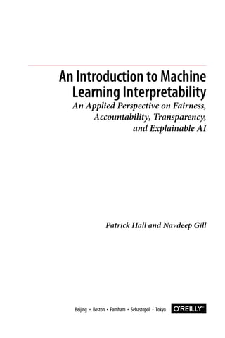 An Introduction to Machine Learning Interpretability 1st Edition ...