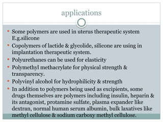 POLYMERS IN DRUG DELIVERY APPROACHES NDDS | PPTX