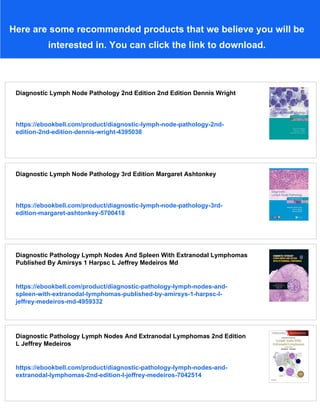 Diagnostic Lymph Node Pathology Hodder Arnold Publication 1st Edition ...