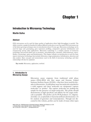 DNA Microarrays for Biomedical Research Methods and Protocols 1st ...
