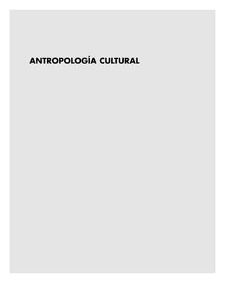 ANTROPOLOGÍA CULTURAL
 