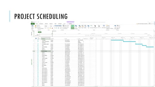 PROJECT SCHEDULING
 