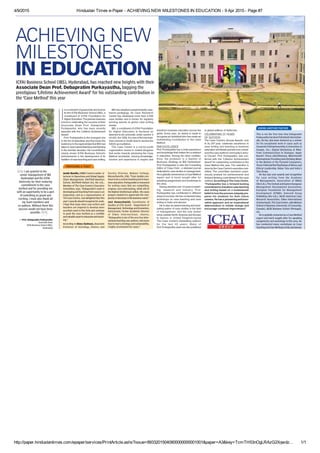 4/9/2015 Hindustan Times e­Paper ­ ACHIEVING NEW MILESTONES IN EDUCATION ­ 9 Apr 2015 ­ Page #7
http://paper.hindustantimes.com/epaper/services/PrintArticle.ashx?issue=89332015040900000000001001&paper=A3&key=TcmTH53nOgLRAzG2Xqwdz… 1/1
 