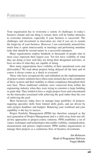 Shan Rajegopal Project Portfolio Management Leading The Corporate Vision First Edition ...