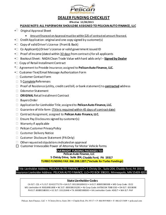 Dealer Funding Checklist Fillable v122815