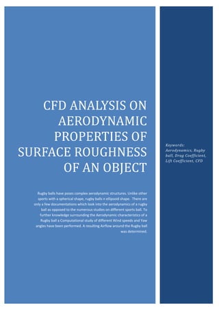 Final Report - CFD Analysis on Aerodynamic | PDF
