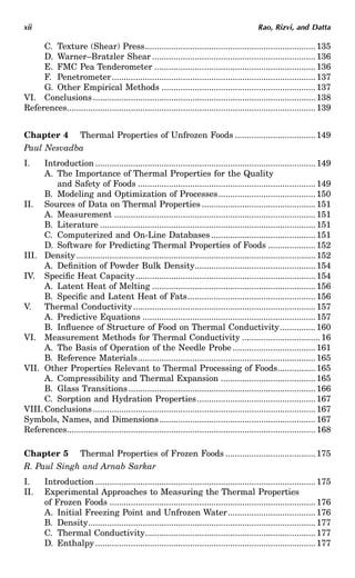 M A Rao Engineering Properties of Foods Third Edition Food Science and ...
