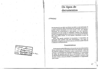 Os tipos de Documentos - GUINCHAT, Claire; MENOU, Michel