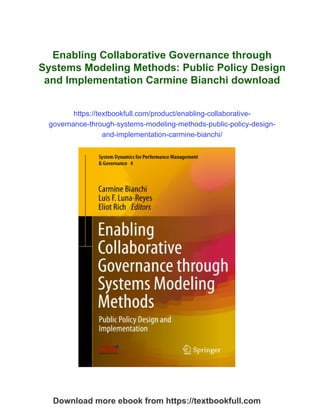 Enabling Collaborative Governance through Systems Modeling Methods ...