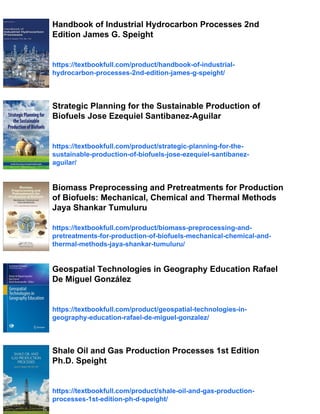 Processes Handbook Handbook of Biofuels Production Processes and Technologies 2nd Edition ...