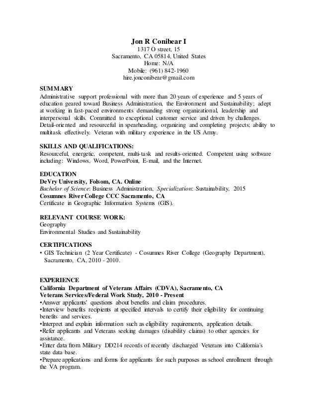 Federal resume preparation