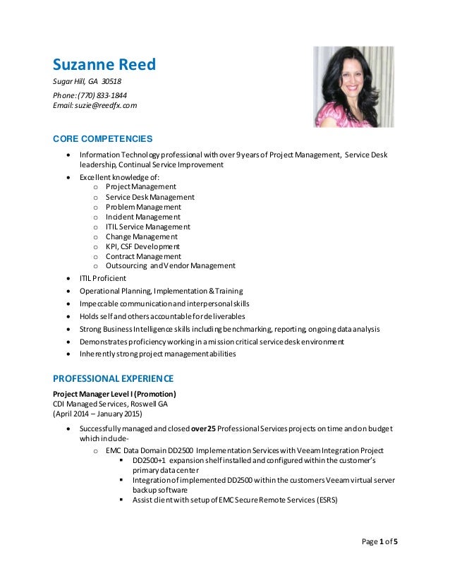 suzanne reed resume pm page 1 of 5 suzanne reed sugarhill ga 30518 phone770 833