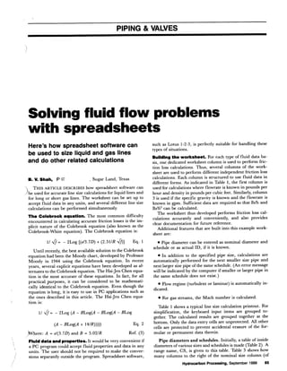 Article - Hydraulics Using Spreadsheets.PDF