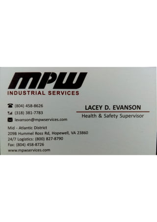 MPW BUSINESS CARD