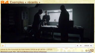 Mohamed Louadi, PhD – ISG-Tunis/Mediterranean School of Business 520:5Extrait du film Automata de Gabe Ibáñez (2014) de @1:06:30 – 1:07:37.
Exemples « récents »
 