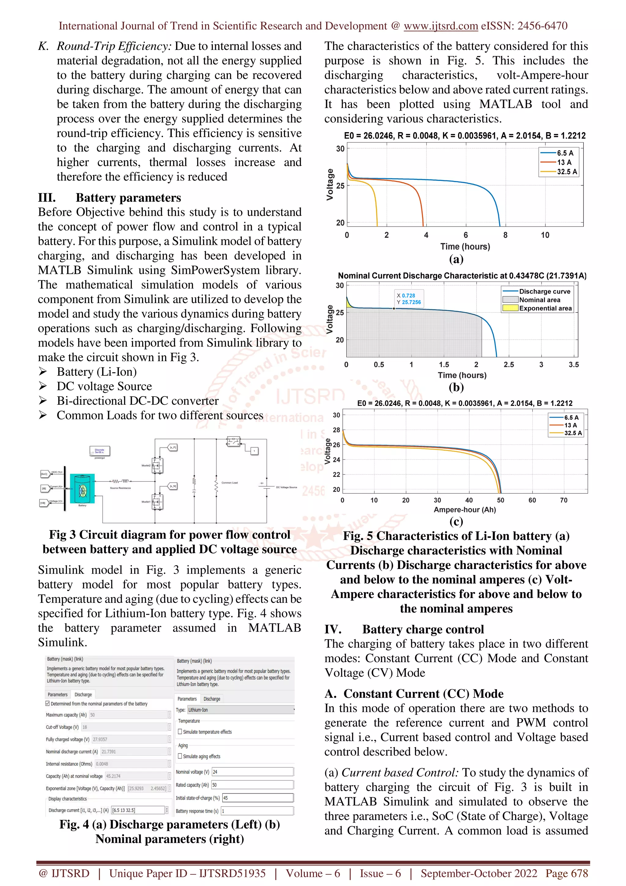 Charging and Discharging Control of Li Ion Battery for Electric Vehicle ...