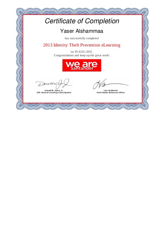 2013 Identity Theft Prevention eLearning